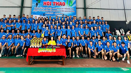 HỘI THAO CHÀO MỪNG 45 NĂM NGÀY THÀNH LẬP CÔNG TY CỔ PHẦN CẤP THOÁT NƯỚC KHÁNH HÒA