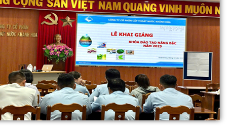 CÔNG TY CỔ PHẦN CẤP THOÁT NƯỚC KHÁNH HÒA  TỔ CHỨC KHÓA BỒI DƯỠNG NÂNG BẬC THỢ CHO CÔNG NHÂN  KHỐI TRỰC TIẾP NĂM 2025